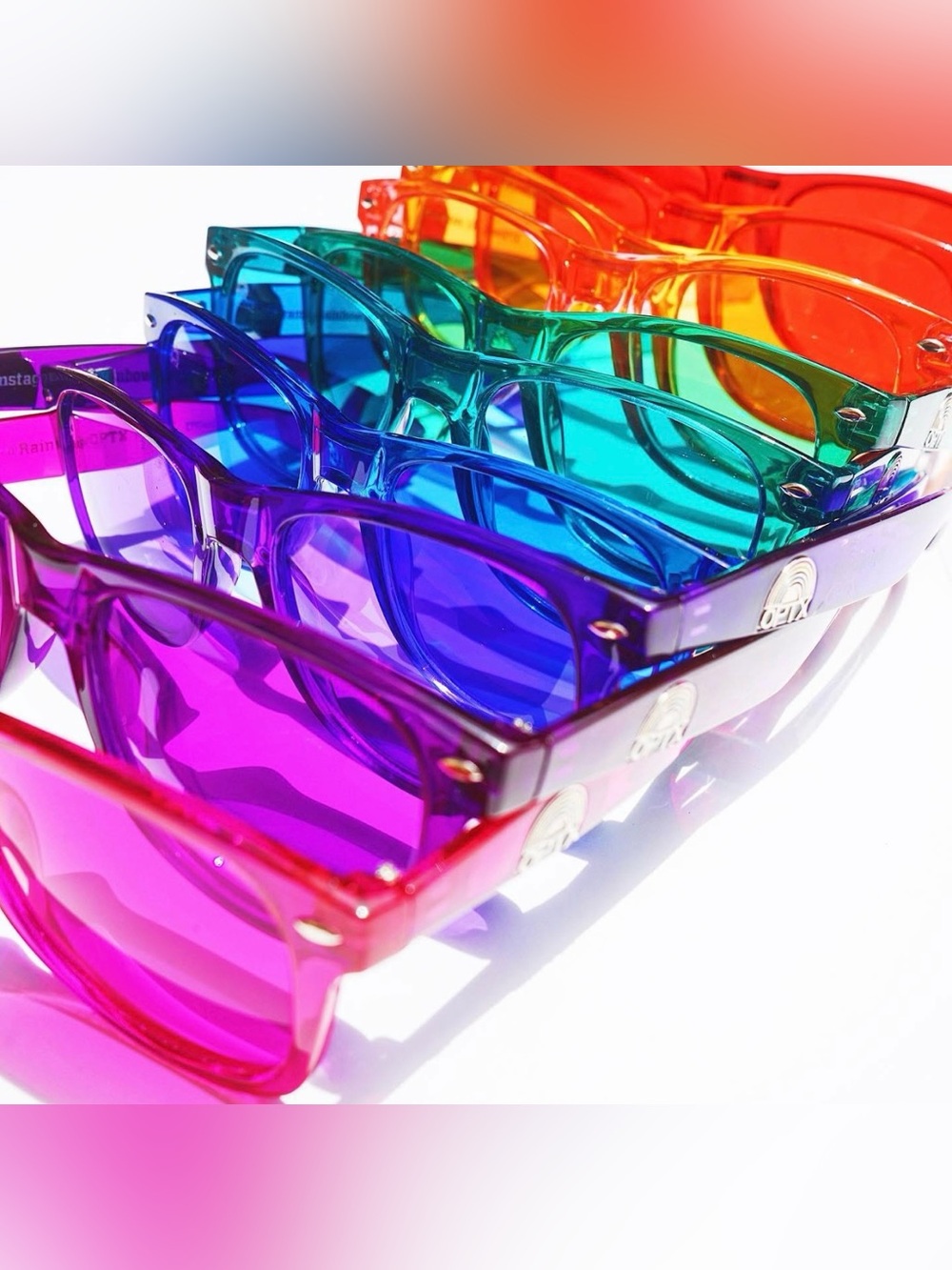 NIB Rainbow OPTX Translucent Sunglasses - Picture 14 of 16